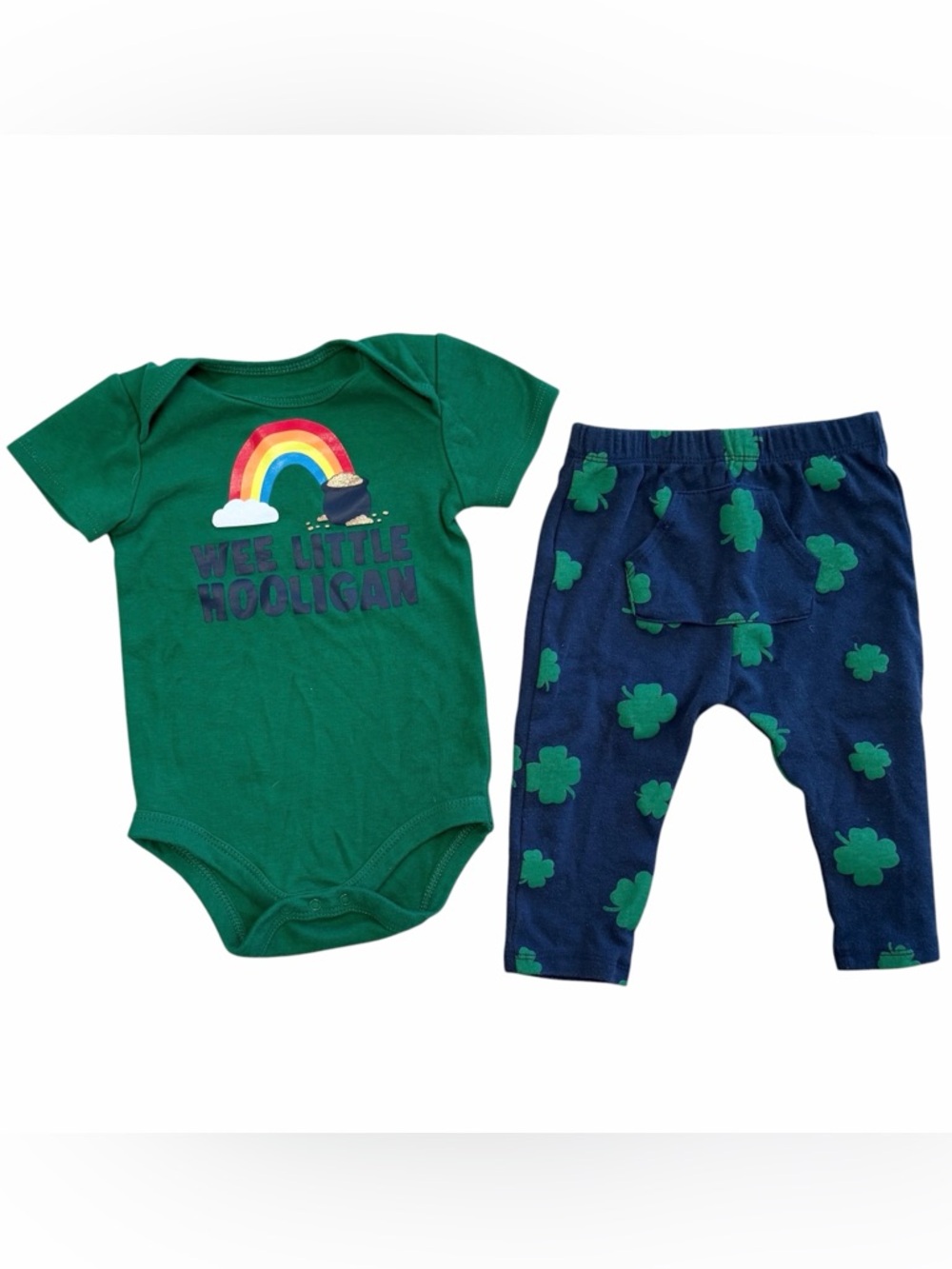 Way To Celebrate St Patrick's Day Bodysuit & Pants Set Color Green 12M 12 Months